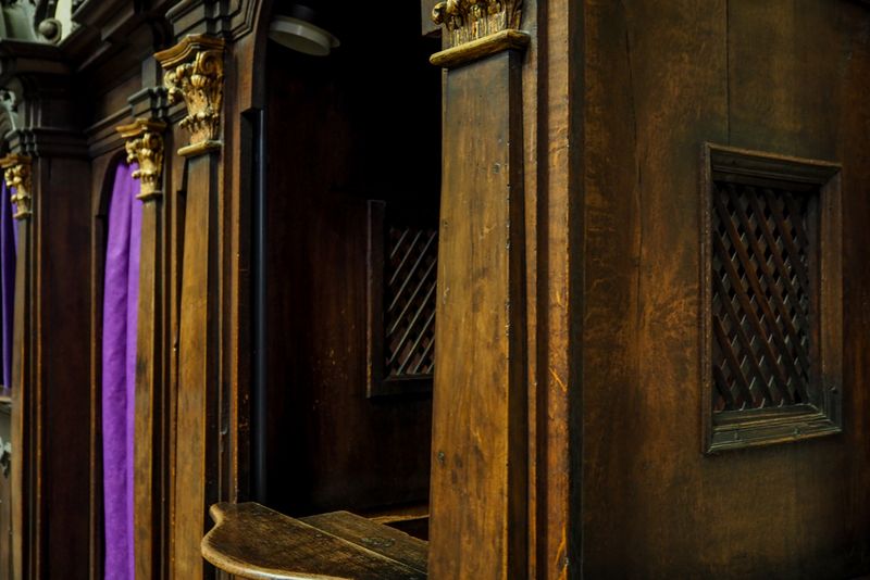Empty Confessional, St Vitus Cathedral, Prague, Czechia