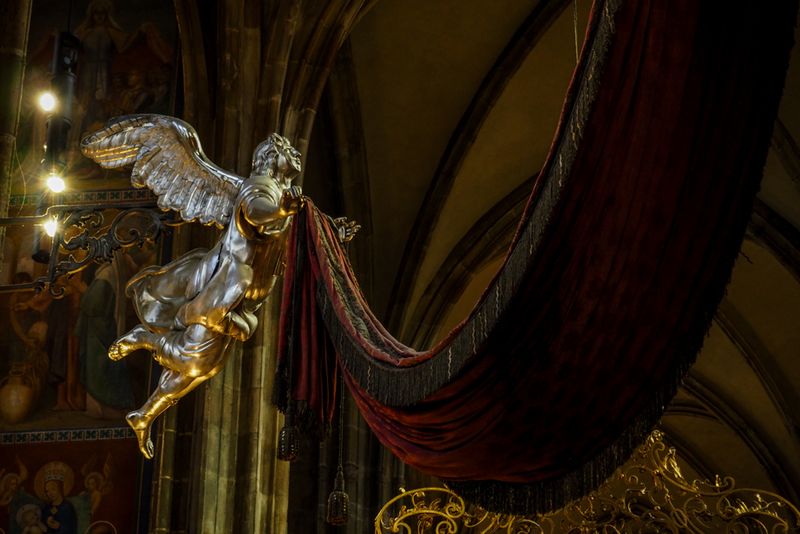A Curtain of the Tomb of St John, St Vitus Cathedral, Prague, Czechia