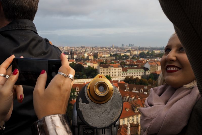 Jostling for the Best View, Prague, Czechia