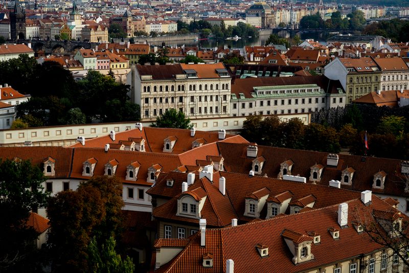 Red, Cream and the River, Prague, Czechia