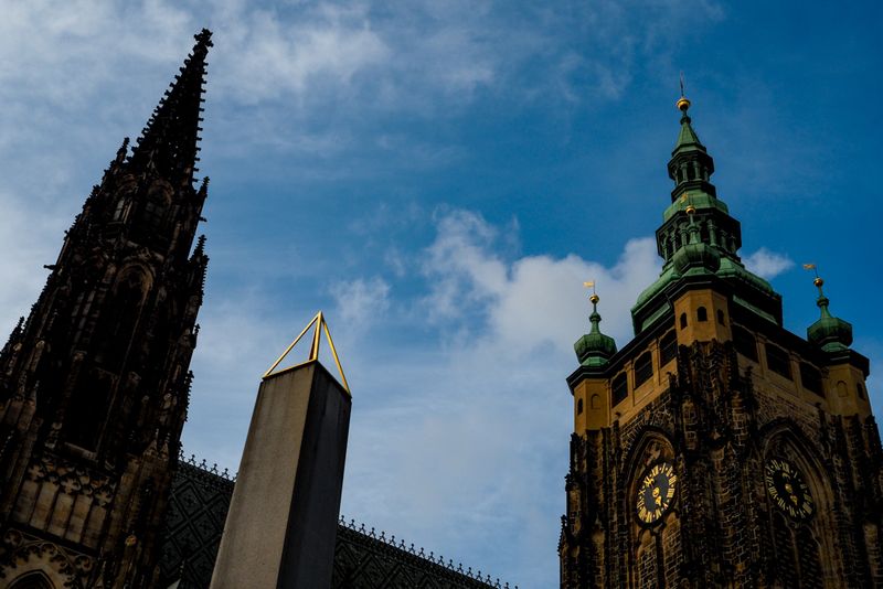 Obelisk Memorial with the Spires, Prague, Czechia