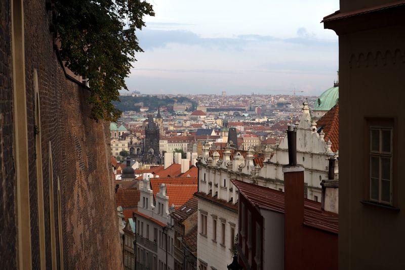 Walls Flanking Castle Stairs, Prague, Czechia