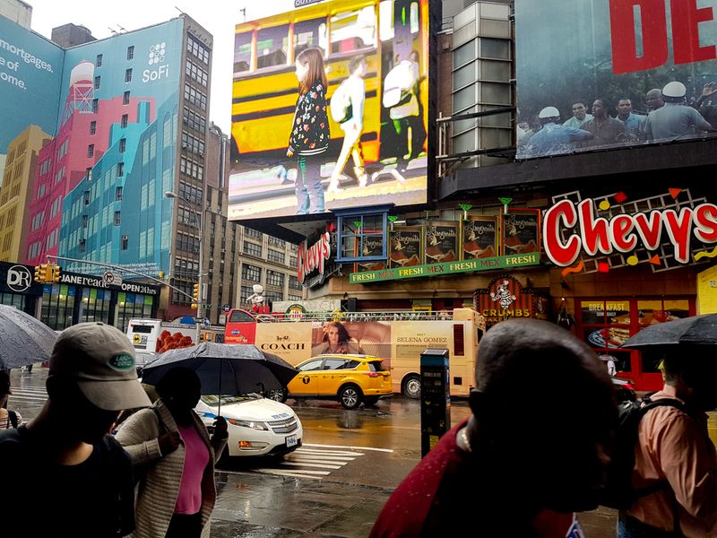 Billboards Showing Us, Times Square, New York City, USA
