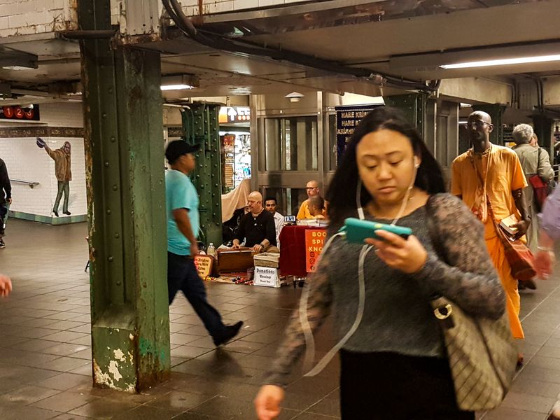 The Rush and the Hare Krishnas, 42nd St Station, New York City, USA