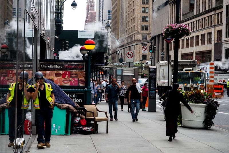 On A Street One Day in Manhattan, New York City, USA