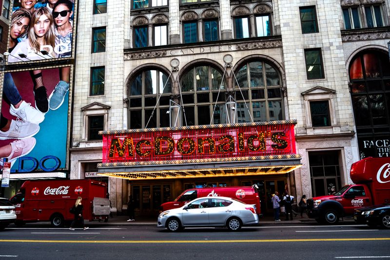 Red of McDonalds and Coca-Cola, Times Square, New York City, USA