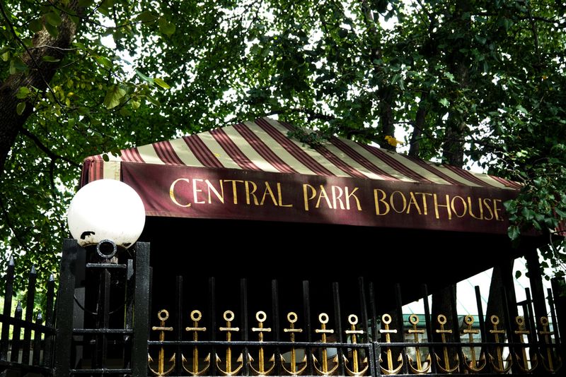Central Park Boathouse in Red Yellow Green, New York City, USA