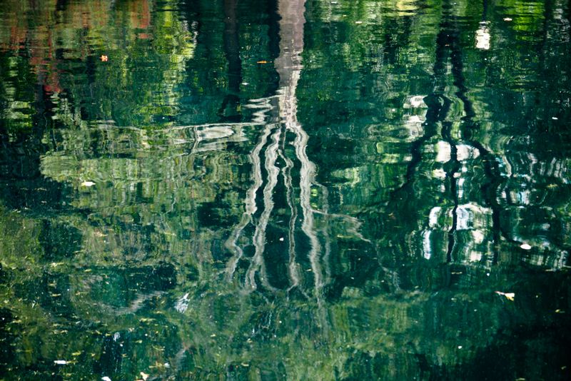 Reflections of Central Park Lake, New York City, USA