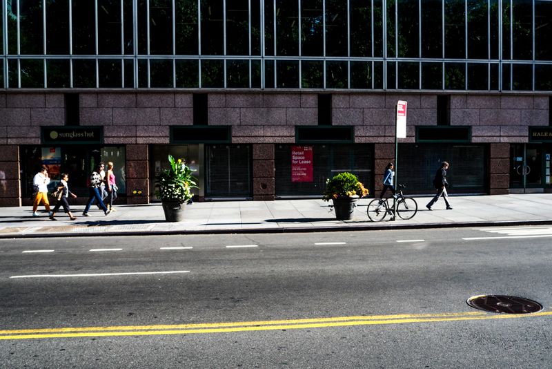 Double Yellows Along The Street, New York City, USA
