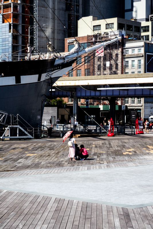 In the Bright Sun On Pier 16, New York City, USA