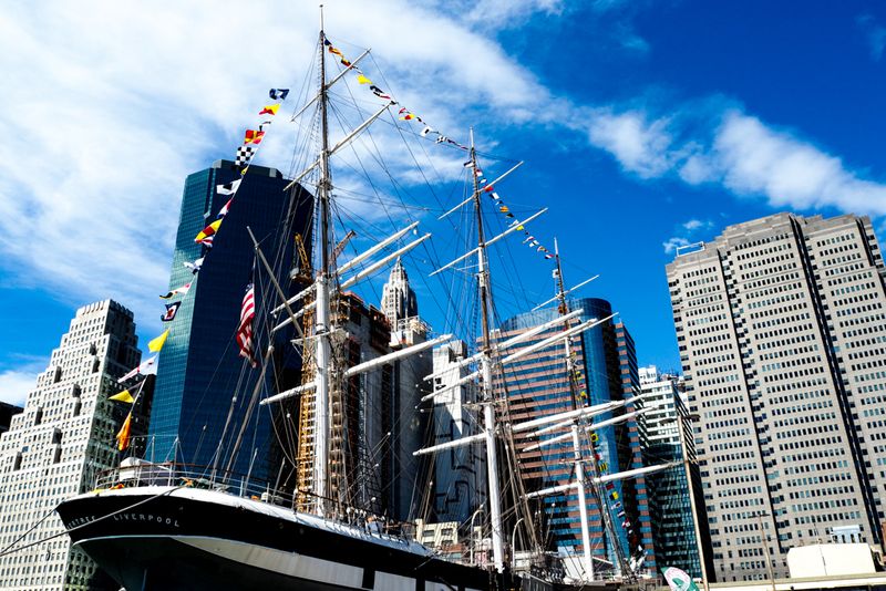 A Ship to the Americas, the Wavertree at the Pier, New York, USA