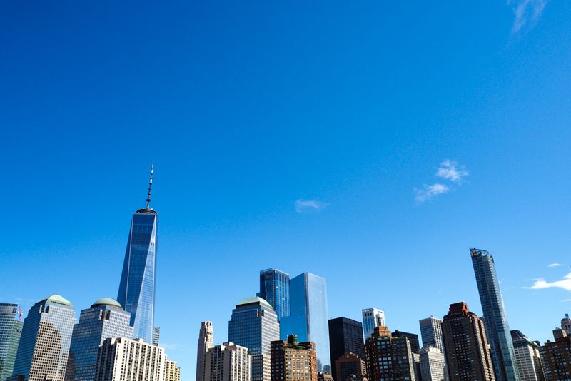 Blue Sky Skyline, New York City, USA