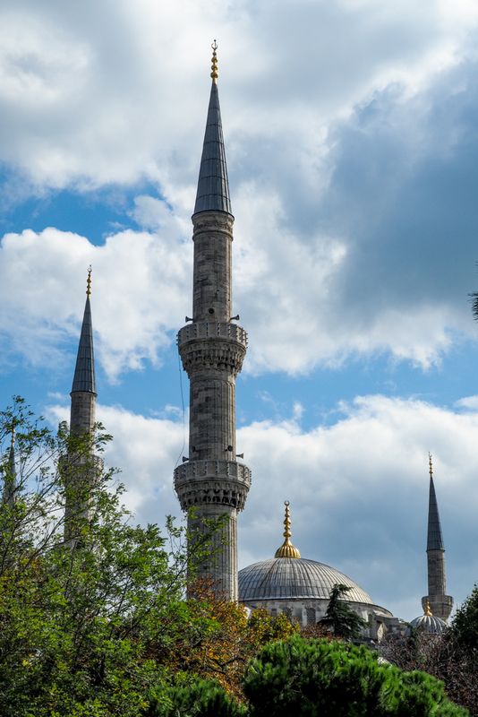 Minarets of the Blue Mosque, Istanbul, Turkey