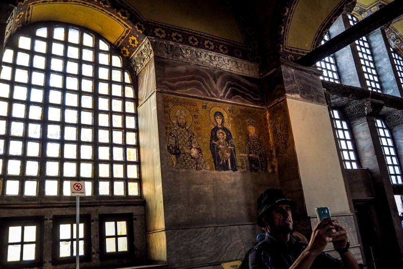 A Photo of A Byzantine Mosaic But What for Him, Hagia Sophia, Istanbul