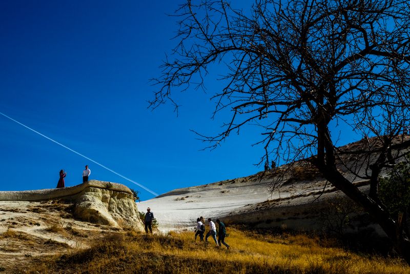 Orange Rock Blue Sky, Paşabağ, Cappadocia, Turkey
