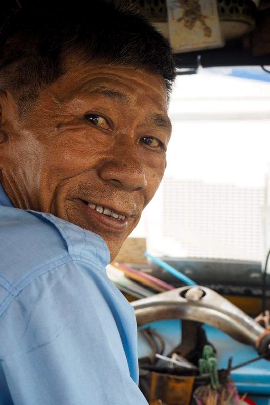 Driving a Tuk Tuk Through The City of Bangkok, Bangkok, Thailand