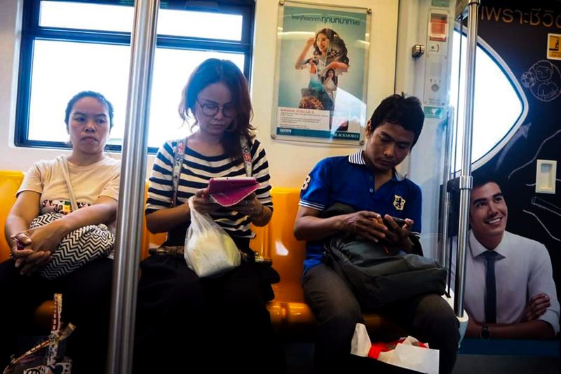 Bus Passengers, Bangkok, Thailand