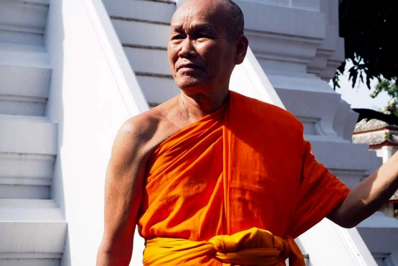 In Orange Robes at Wat Pho, Bangkok, Thailand