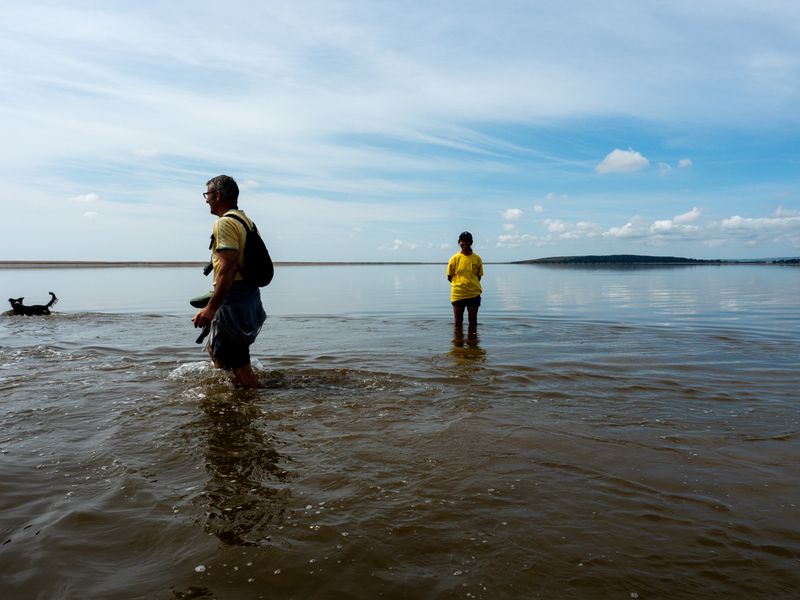 A Marker of the Way to Go, Morecambe Bay, UK