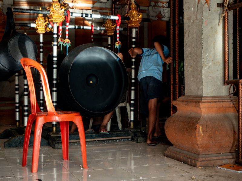 Peering In To See The Music Played, Ubud, Bali, Indonesia