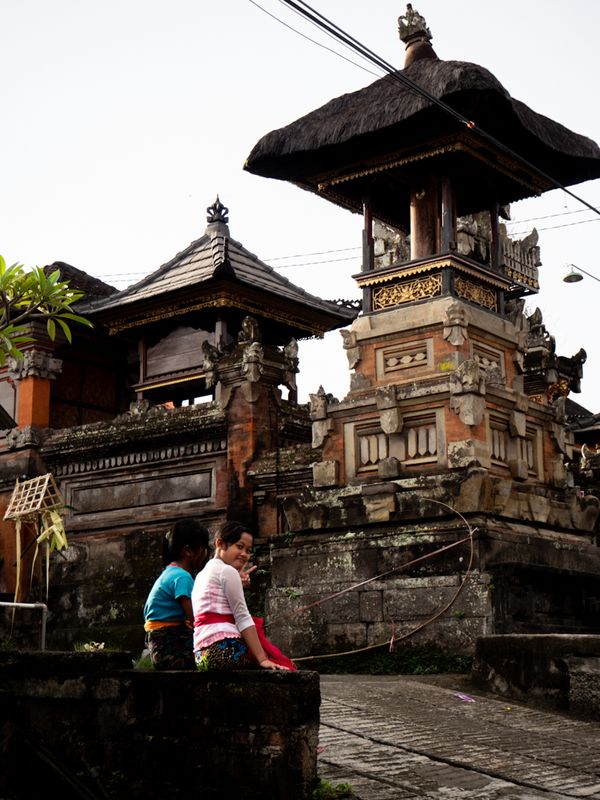 Girls on the Street in Ubud, Bali, Indonesia