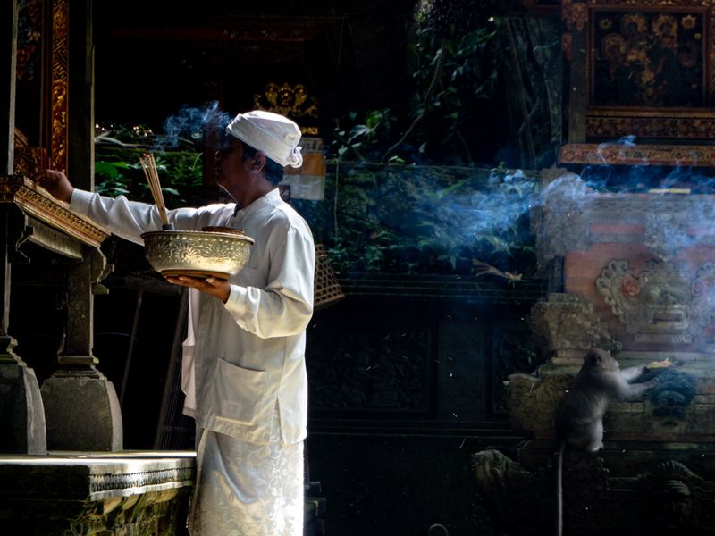 Temple Offerings, Ubud, Bali, Indonesia