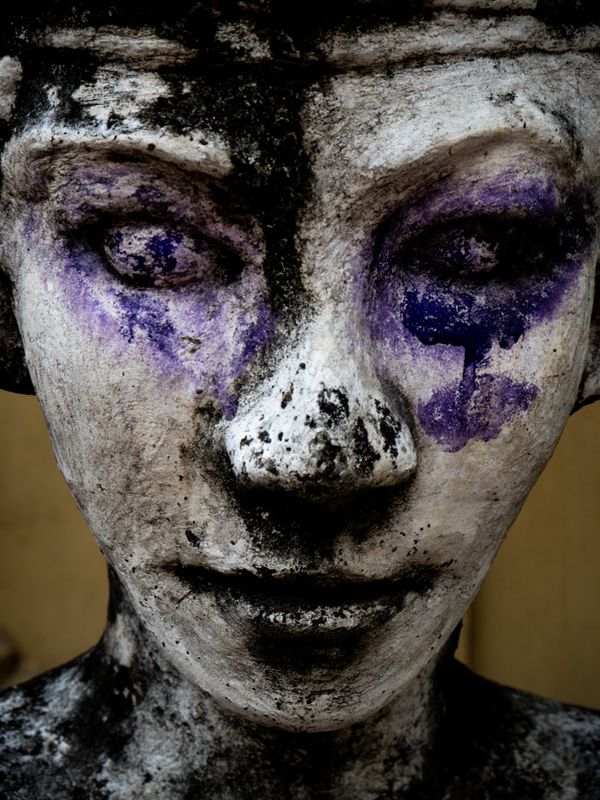 In the Face of a Statue, Ubud, Bali, Indonesia