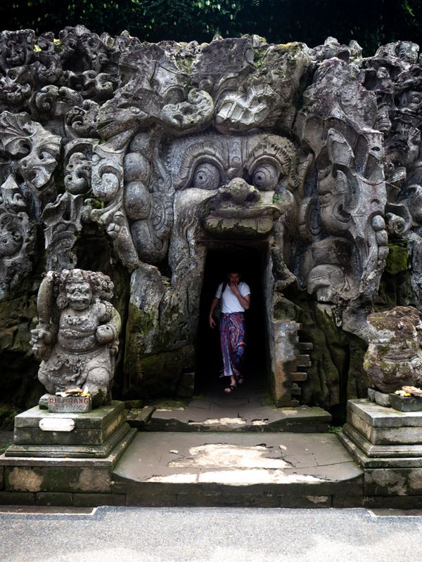 Out of the Mouth of the Elephant Cave, Goa Gajar, Gianyar, Bali, Indonesia