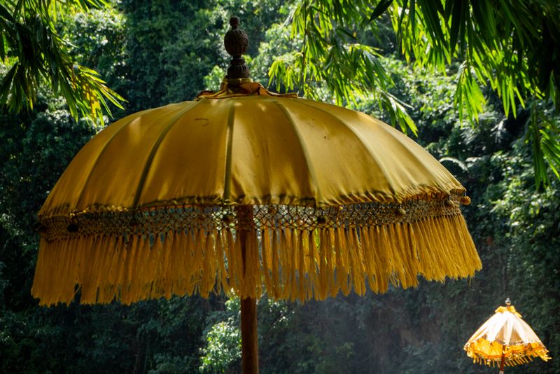 Yellow Parasols, Blansinga Waterfall, Bali, Indonesia