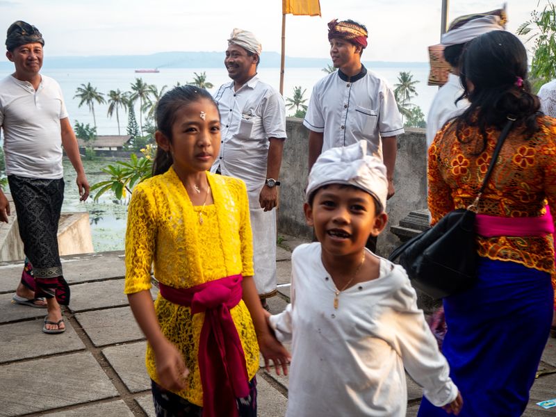 Arrival at the Temple, Bali, Indonesia