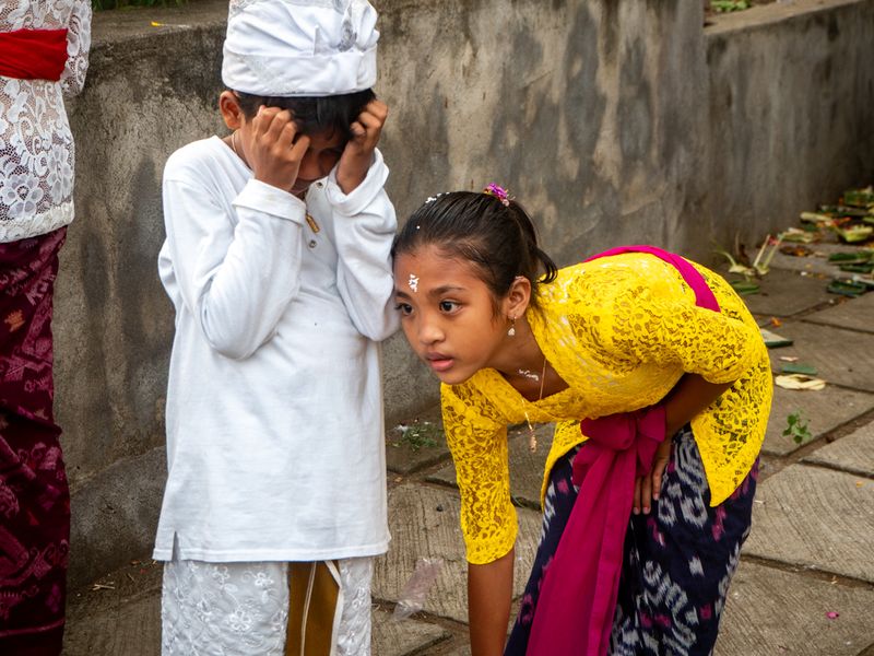Children at the Temple, Bali, Indonesia