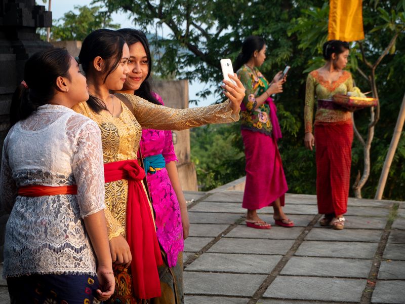 Photos at the Temple, Bali, Indonesia