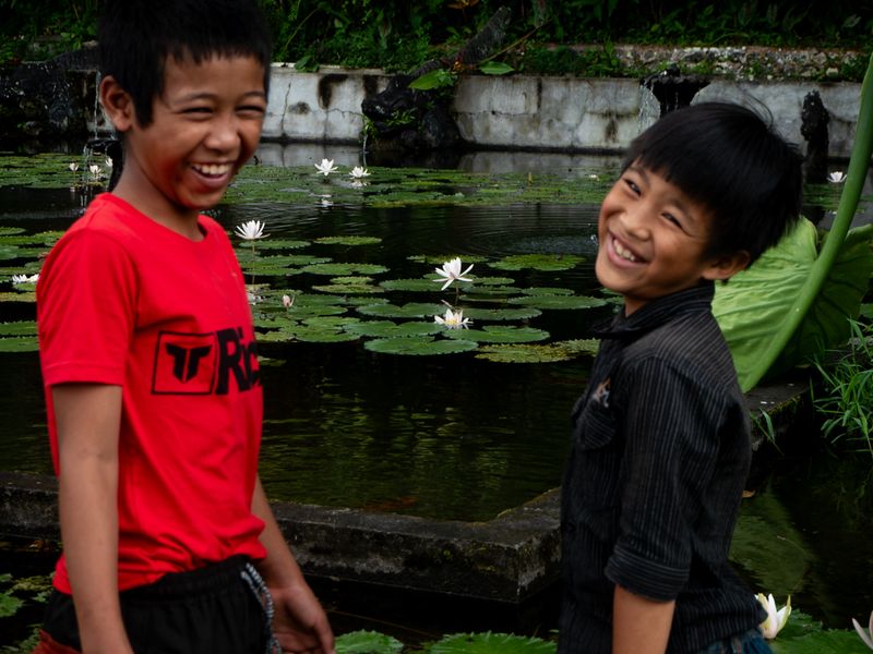 Boys at Tirta Gangga, Bali, Indonesia
