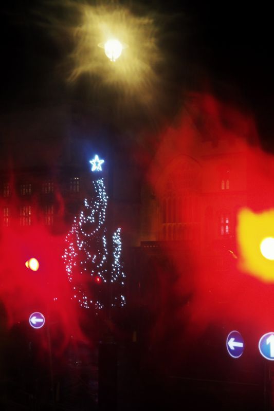Red Lights Street Signs, London, UK
