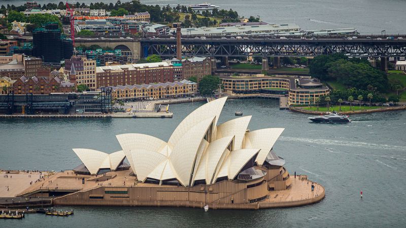 Sydney From a Helicopter - Sydney Opera House