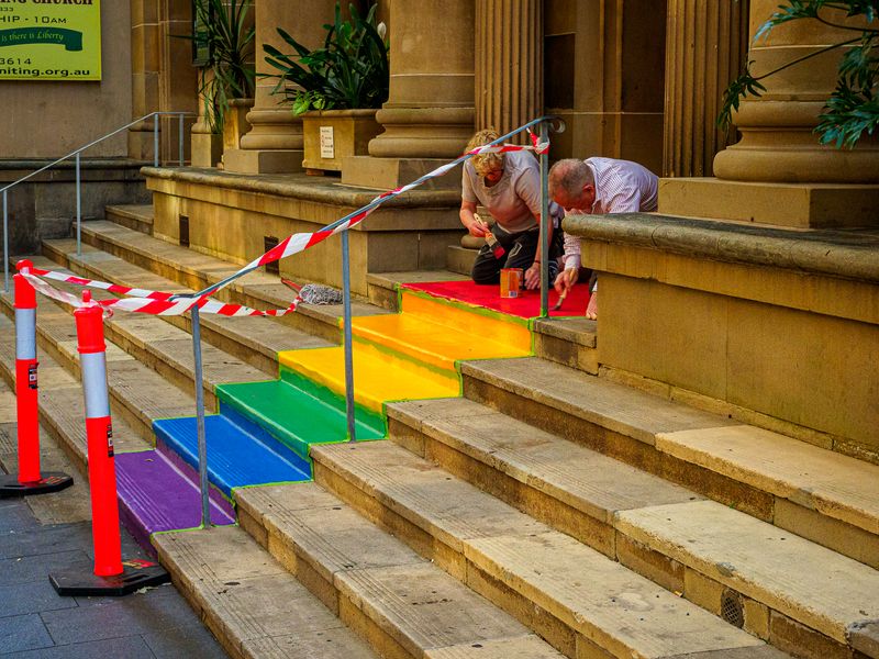 Rainbow Steps @ Pitt Street Uniting Church