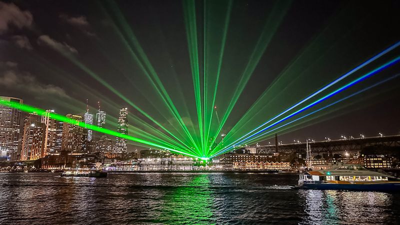 Laser Projection Lights for Sydney Opera House 50th Anniversary