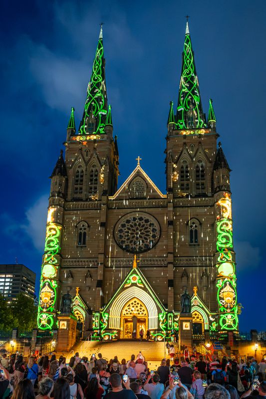St Marys Cathedral Christmas Illuminations