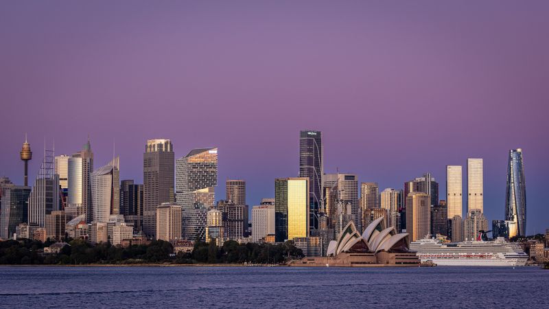 Sydney Skyline Before Sunrise