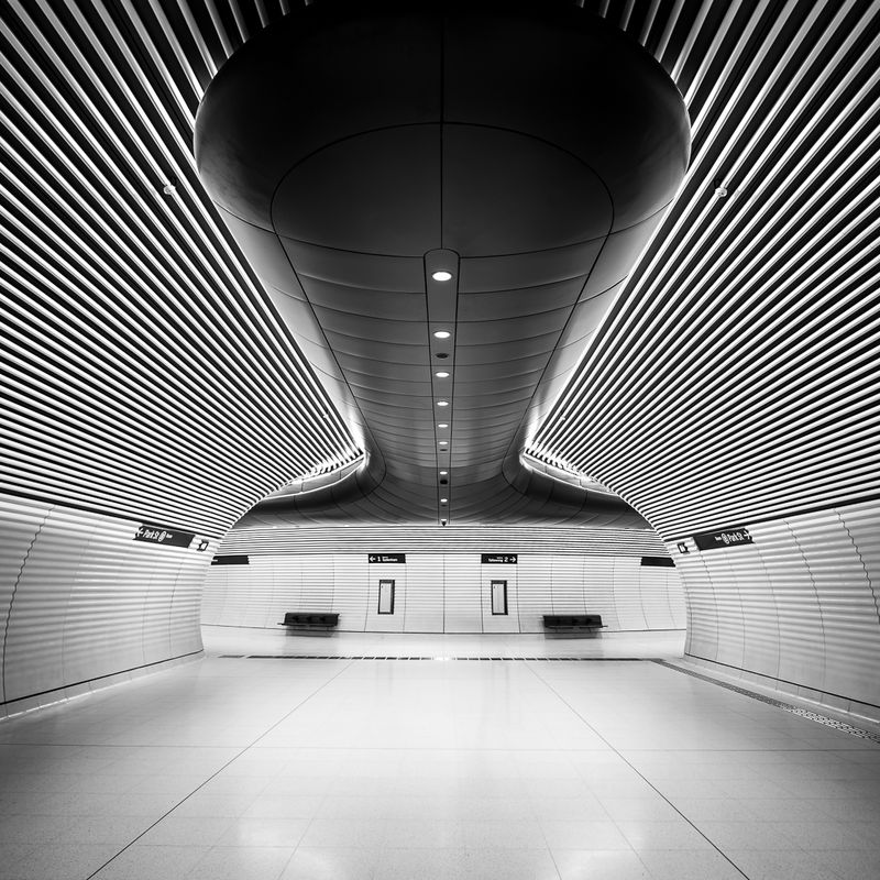 Walkway at Gadigal Metro Station