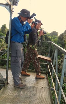 Peter and Francisco on the tower