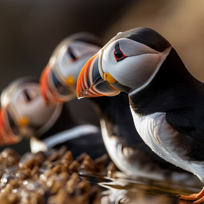 GT3FEVER_puffins_on_cliff_have_fish_in_beak_shinny_eyes_focus_o_45c182b0-1213-4666-8135-ad15a3861bb8.png