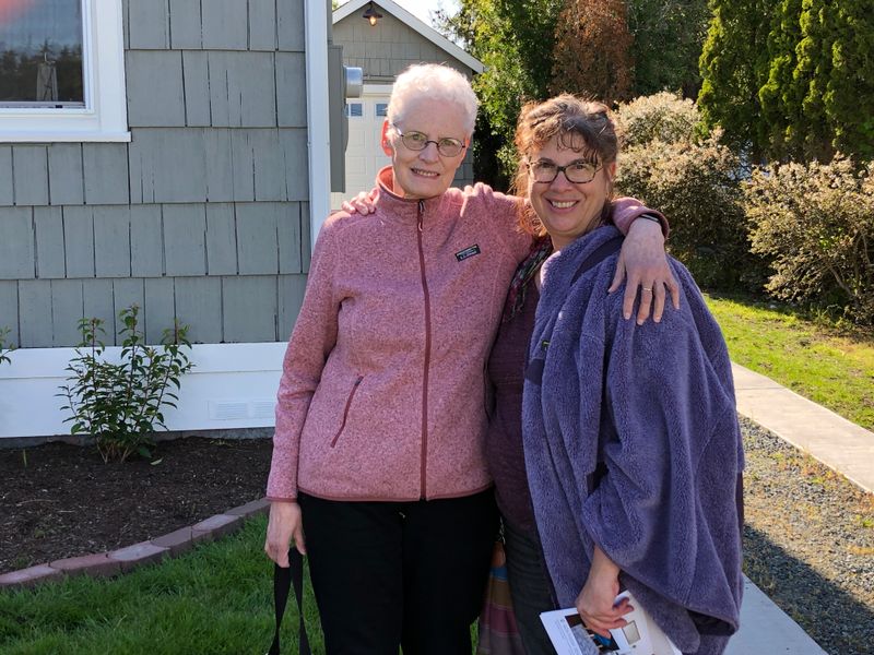 Trace and CA outside of remodeled maternity home