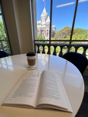 Earl Grey tea, a book and a view