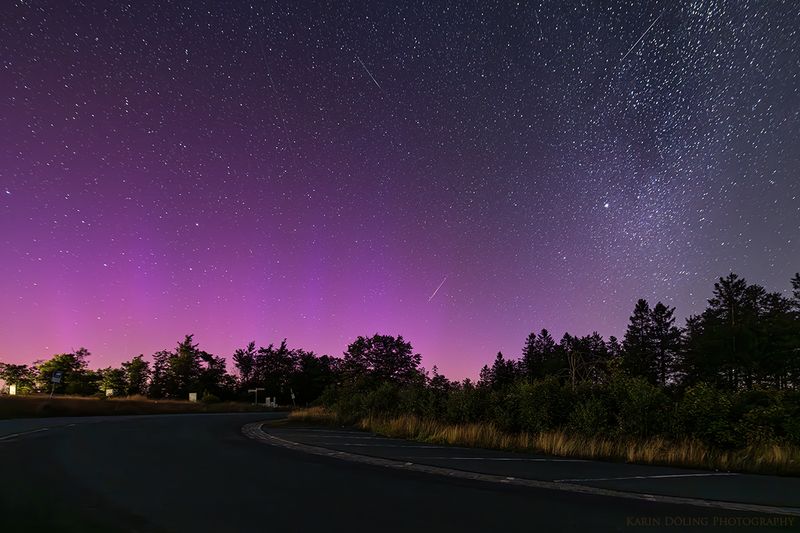 Milchstrae und Nordlichter