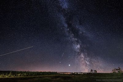 Milchstrae, Meteorit und Flugzeug