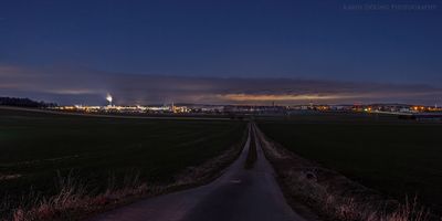 Blick auf Korbach von der Landesstrae zwischen Lengefeld und Lelbach