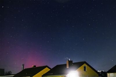 Nordlichter aus unserem Kchenfenster fotografiert