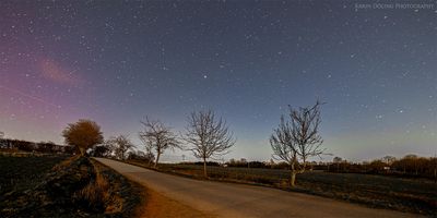 Nordlichter ber dem Eidinghuser Berg (keine Fotomontage!)