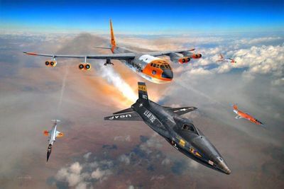 North American X-15 and Boeing NB-52
